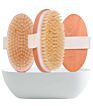 Bamboo Dry Skin Body Brush Boar Bristles Bath Brush
