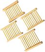Natural Kitchen Retro Bamboo Wooden Soap Tray Bathroom Holder Dish Box Rack