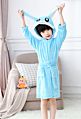 Children Star Unicorn Cartoon Animal Flannel Pajamas Fall Hooded Baby Kids Girls Bathrobe