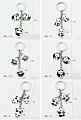 National Treasure Cute Panda High End Metal Promotional Made Metal Panda Keychains