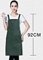 Hahoo Avental Delantal Tablier Black Full Length Bib Spa Beard Waist Work Restaurant Cafe Waterproof Kitchen Apron