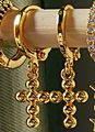 Mexico Jewelry 18K Gold Jewelry Drop Earcuff Earrings Huggie Hoop Earings for Women