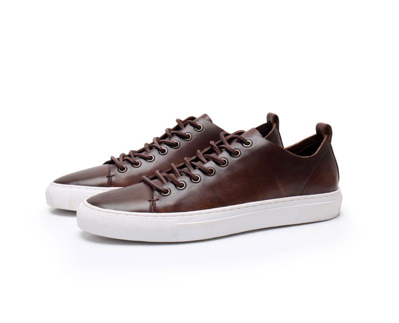 Customized Genuine Leather Men Board Shoes Lace up Casual Shoes