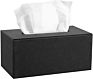 Lewondr Rectangular Pu Leather Tissue Box Cover Holder for For Countertop Bedroom Bathroom Car Office