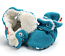 Newborn Baby Boys Girls Cozy Fleece Booties with Grippers Stay on Slipper Socks Infant Toddler Crib Shoes for Boys Girls