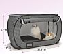 Portable Large Stress Free Kennel/Cage and Litter Box Set Lightweight Cat Travel Litter Carrier Kitties Travel Cage