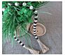 White and Black Wooden Bead Garland Wood Home Decoration Farmhouse Decor Folk Art Farmhouse Rustic Country Beads Acccepted