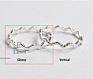 100% S925 Sterling Silver Simple Thin Line Curve Wave Wild Smooth Ring