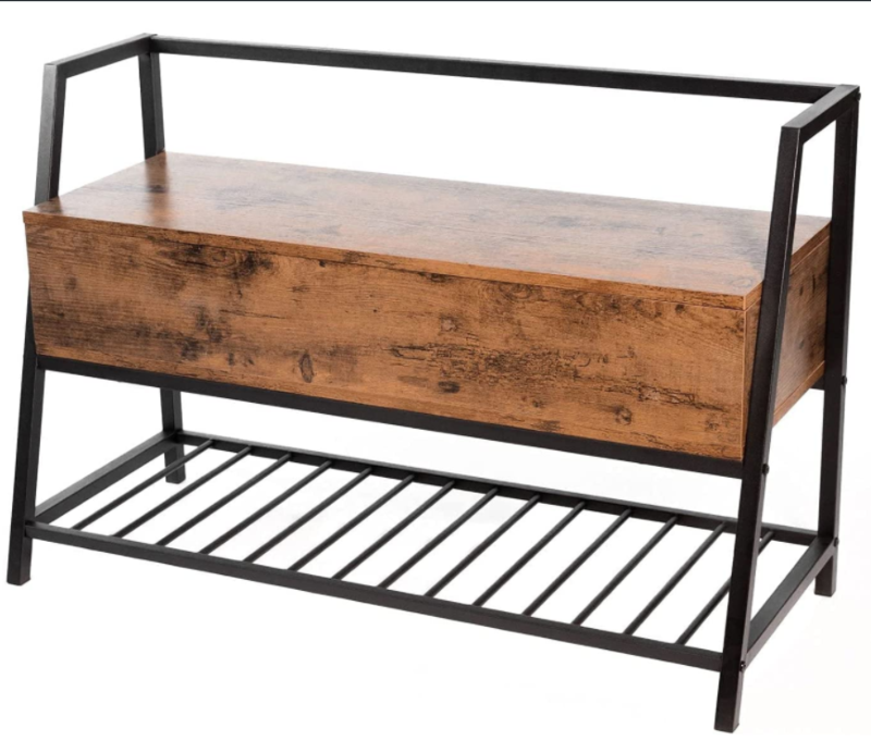 Simple Living Room Storage Rack Industrial Metal Frame Shoe Rack