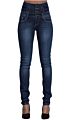 Button Fly Super Stretch Slim-Fit High Waisted Elastic Waist Pencil Pants Skinny Casual Women Demin Jeans