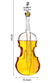 Glass Violin Decanter Mahogany Base - 1000 Ml Glass Decanter for Whiskey/Spirits/Wine