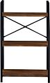 In Stock Rustic 3 Tier Wood Bookshelf with Storage Bookcase Living Room Kitchen