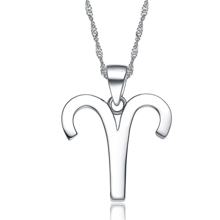 S925 Sterling Silver 12 Constellations Pendant Necklace Zodiac Sign Jewellery Gift for Women Girlfriend Couple