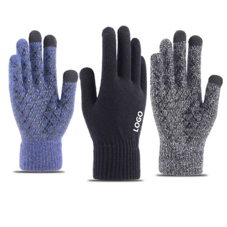 Adult Knit Acrylic Gloves Touchscreen with Phone Gloves