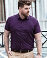 Sell Button down Solid Color Casual Short Sleeve Men's Shirts plus Size