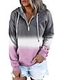 Womens Casual Zipper Hooded Sweatshirts Long Sleeve Fall Tops Cozy Hoodies for Women Pullover