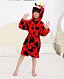 Children Star Unicorn Cartoon Animal Flannel Pajamas Fall Hooded Baby Kids Girls Bathrobe