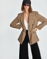 Autumn Ladies Jacket British Style Pattern Double-Breasted Suit Jacket Women