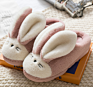 Cute Couples Warm Indoor Hair Slippers Home Plush Animal Rabbit Cartoon Slippers