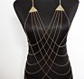 Design Gold Lacework Shape Back Body Chain Necklace