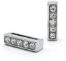 100Pcs A-Z Full Rhinestones Slide Alphabet Letters Charms for Diy Wristbands Bracelets Keychains Jewelry Making