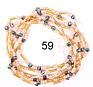 Gaby Cotton String Waist Chain Tie on 45 Inch Belly Chian Waist Beads for Women Body Jewelry