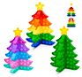 Christmas Tree Fidget Popper Snowflake Puzzle It Toy Push Popping Bubble Xmas Gift Sensory Squeezing Toy
