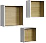 Floating Shelf Square Cube Set Wall Mounted Shelves