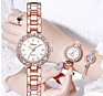 Girls with Diamond Women Watch Rose Gold Bracelet Quartz Opp Alloy Stainless Steel Bsci round Female Analog 8Mm