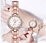 Girls with Diamond Women Watch Rose Gold Bracelet Quartz Opp Alloy Stainless Steel Bsci round Female Analog 8Mm