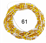Gaby Cotton String Waist Chain Tie on 45 Inch Belly Chian Waist Beads for Women Body Jewelry