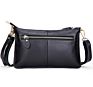 Customized Black Envelope Ladies Soft Leather Clutch Wallet Purse Small Crossbody Bag for Women