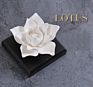 Ceramic Flower Wooden Base Air Freshener