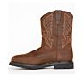Men Western Embroidery Cowboy Boot Midi Square Toe Mid-Calf Low Heel Chelsea Riding Boot Shoe plus Size