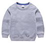 Children's O-Neck Pullover Print Black Sweatshirts