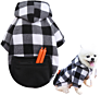Classic Multicolor Plaid Soft Fabric Dog Hoodie Small Medium Dog Sweater Autumn and Pet Apparel