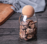 Lead-Free Glass Jar with round Cork Stopper Tea Sealed Jar Bar Counter Storage Flower Nectar Coffee Bean Display Bottle