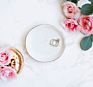 Ceramic Gold Chic Engagement Bride Anniversary Wedding Gift Ring Jewelry Trinket Dish