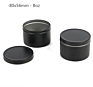 Seamless Gold Silver Luxury round Metal Black Tin Candle Jars In
