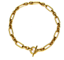Twisted Stainless Steel Brass Alloy Silver Ring Bracelet Necklace Choker 18K 24K Gold Plated Cuban Chain Links for Women Men