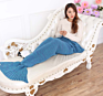 Adult Super Soft All Seasons Sleeping Knitted Blankets Mermaid Tail Mermaid Blanket