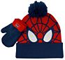 Kids' Knitted Warm Cartoon Gloves Children Spiderman Hat and Glove Set for Boys Ages 2-5