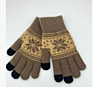 Youki Magic Gloves Touch Screen Women Men Warm Stretch Knitted Wool Mittens Snowflake Pattern Acrylic Gloves