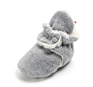 Newborn Baby Boys Girls Cozy Fleece Booties with Grippers Stay on Slipper Socks Infant Toddler Crib Shoes for Boys Girls