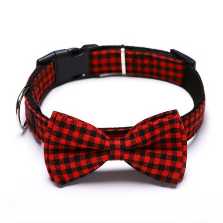 British Plaid Bow Tie Pet Bow Tie Collar Cat Dog Traction Pet Collars