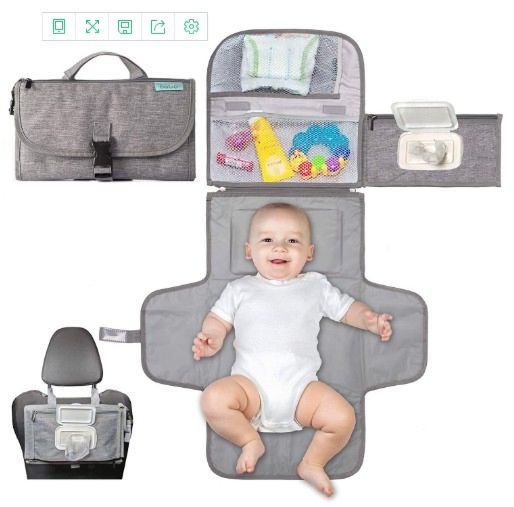 Portable Waterproof Travel Diaper Clutch Changing Pad for Baby