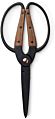 Walnut Scissors, Large - Ambidextrous Grip, Wide Handles & Comfortable Fit