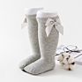 Velvet Bow Baby Kids Long Booties Knee High Socks with Big Bows