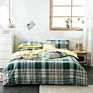 100% Cotton Nude Bedding Sets Bedsheets Fitted Bed Sheet Microfiber Antistatic Fabric Plaid Bed Sheet