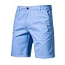 100% Cotton Shorts Men Solid Color Casual Short Mens Track Pants Jogger Knee-Length Shorts for Mens